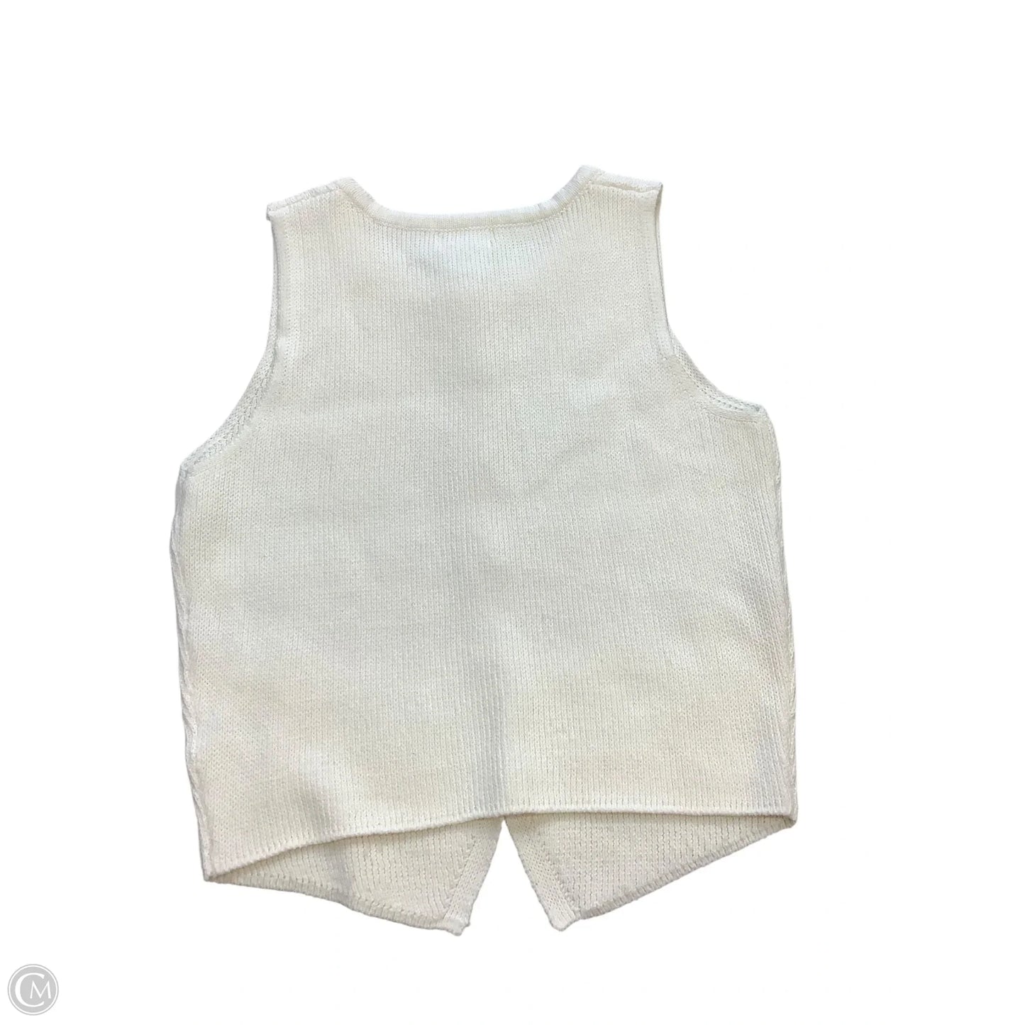 Vest Sweater By Cmc In Cream, Size: M