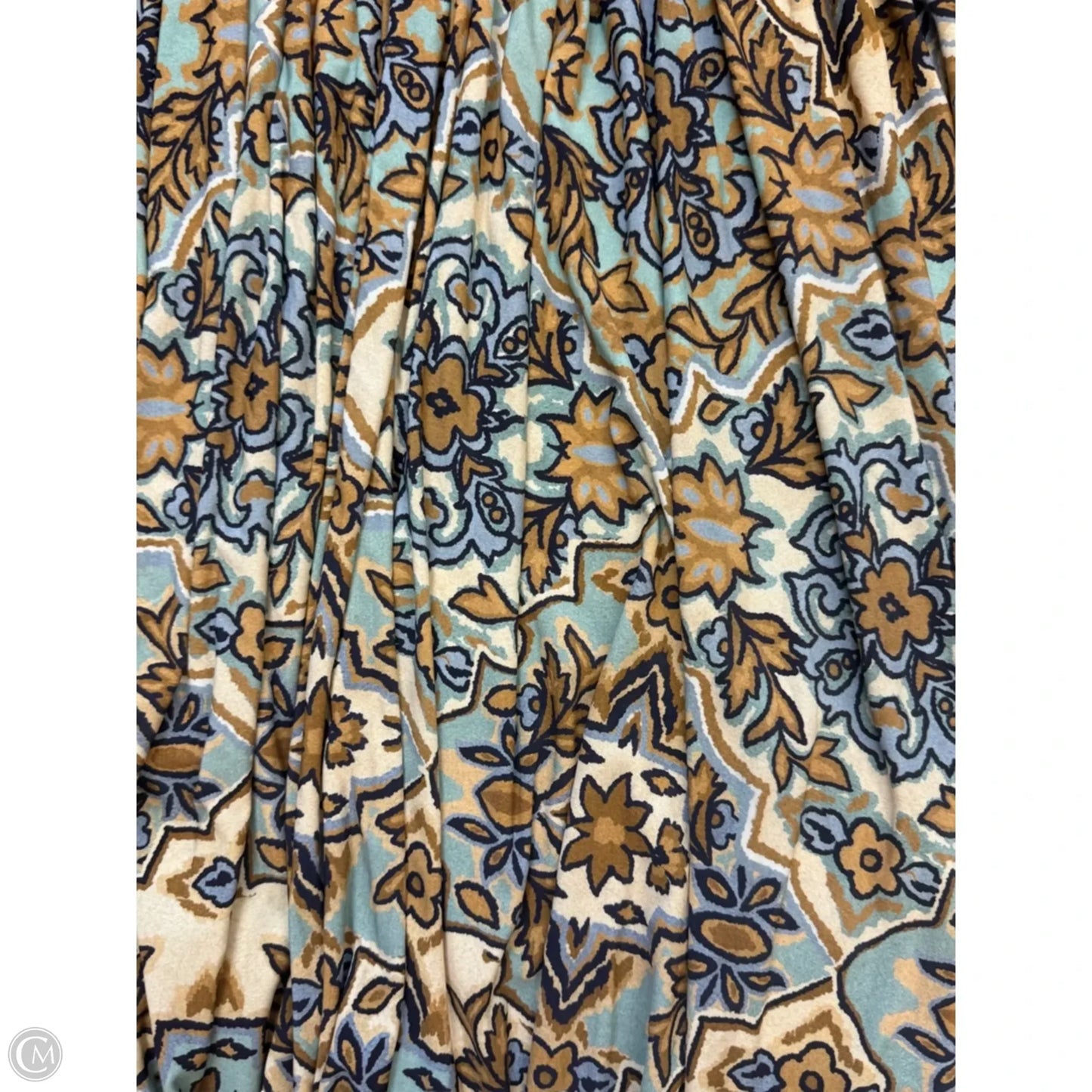Dress Casual Maxi By Farm Rio In Blue & Cream, Size: M