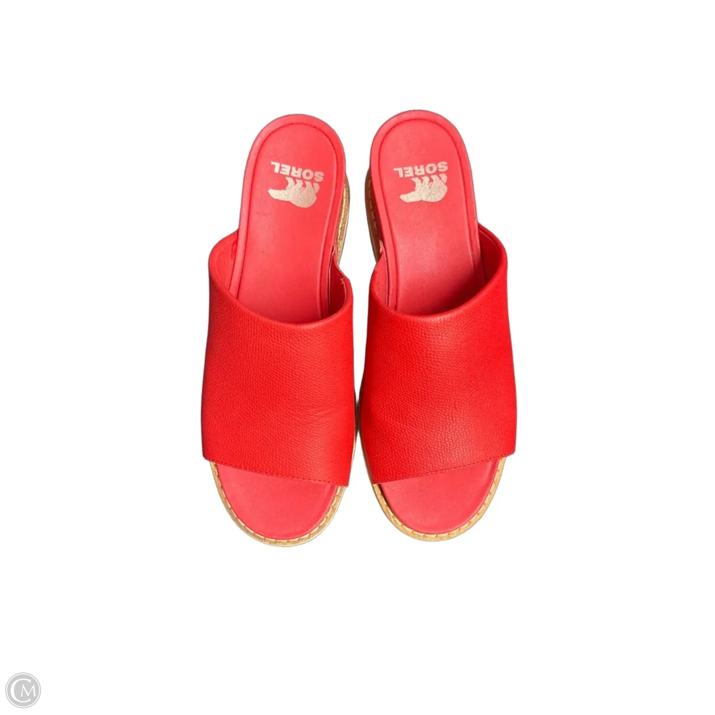 Sandals Heels Wedge By Sorel In Coral, Size: 6.5