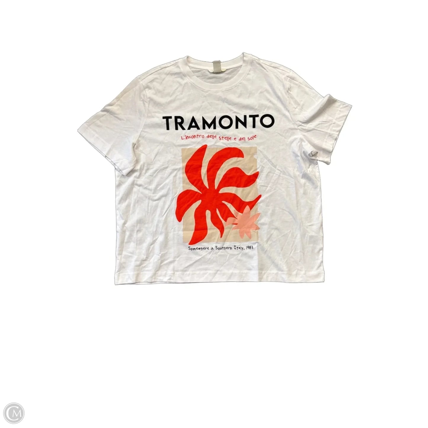 Top Short Sleeve Basic By H&m In White, Size: Xl