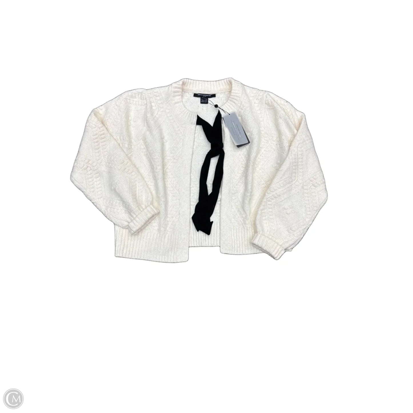Sweater Cardigan By French Connection In Cream, Size: L
