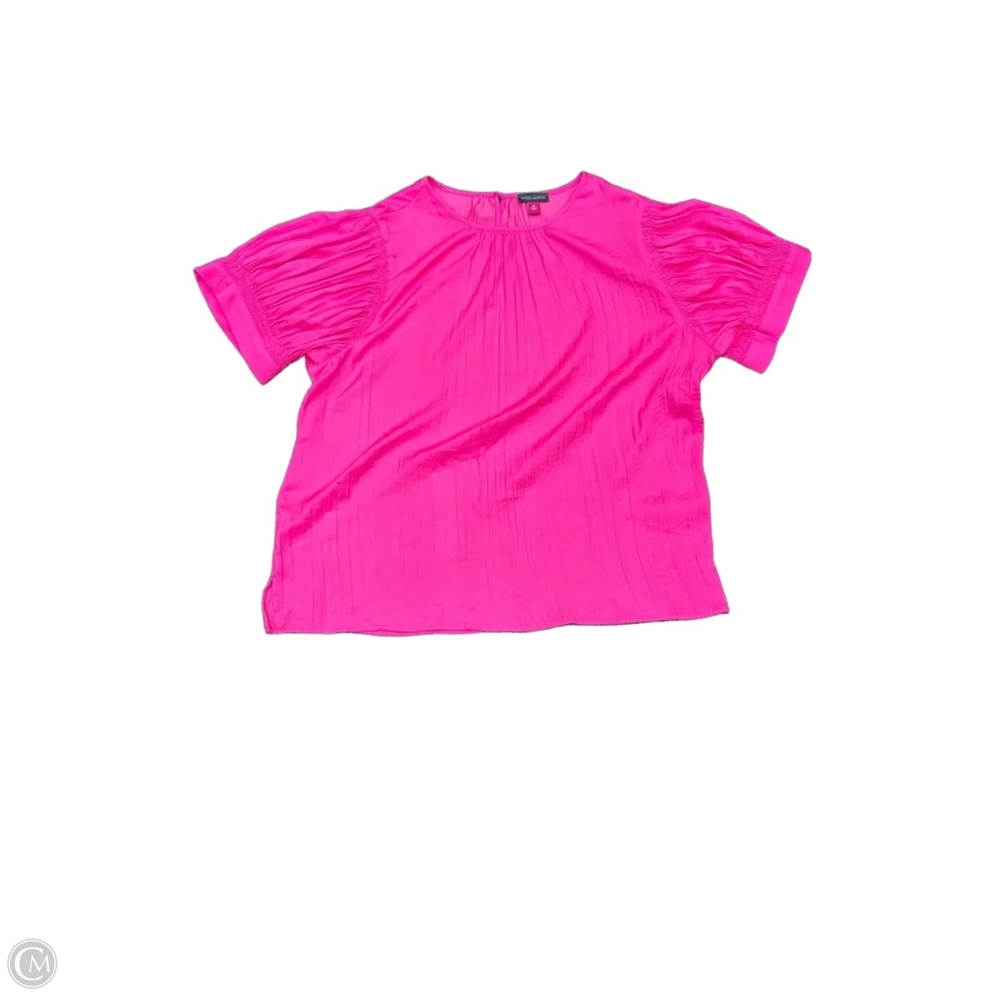 Blouse Short Sleeve By Vince Camuto In Pink, Size: Xl