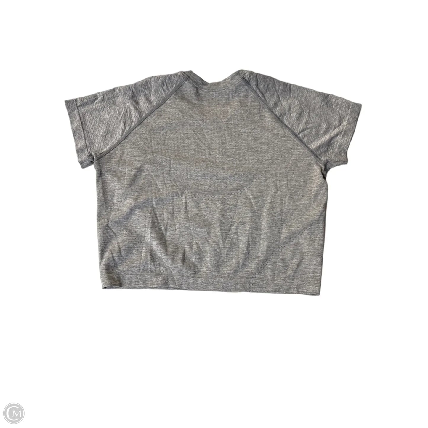 Athletic Top Short Sleeve By Lululemon In Grey, Size: S