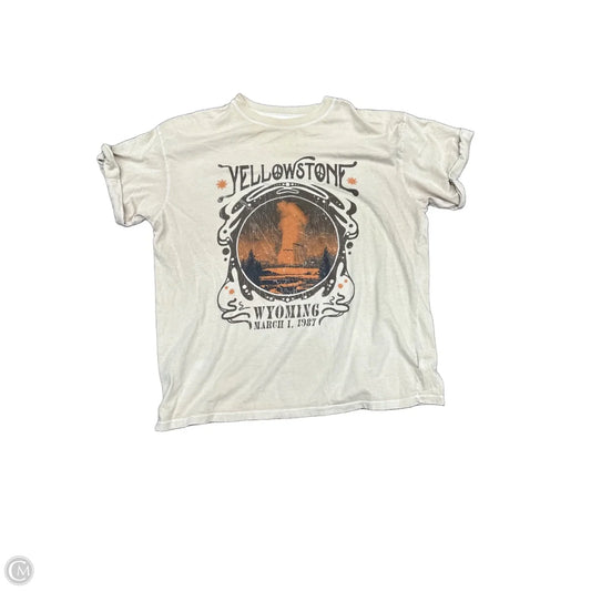 Top Short Sleeve Basic By Altard State In Cream, Size: M