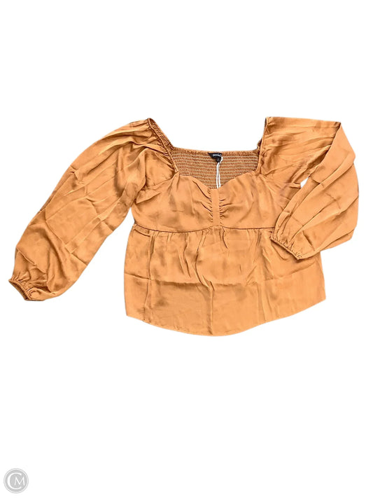 Blouse Long Sleeve By Davi & Dani In Orange, Size: 3x