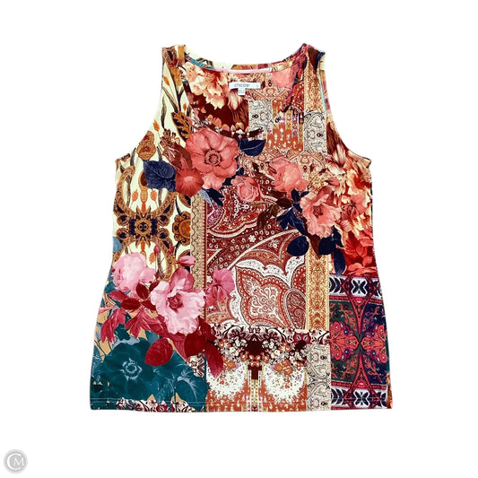 Top Sleeveless By Chicos In Multi-colored, Size: M