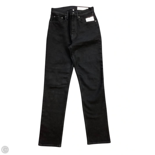 Jeans Straight By Rag & Bones Jeans In Black Denim, Size: 4