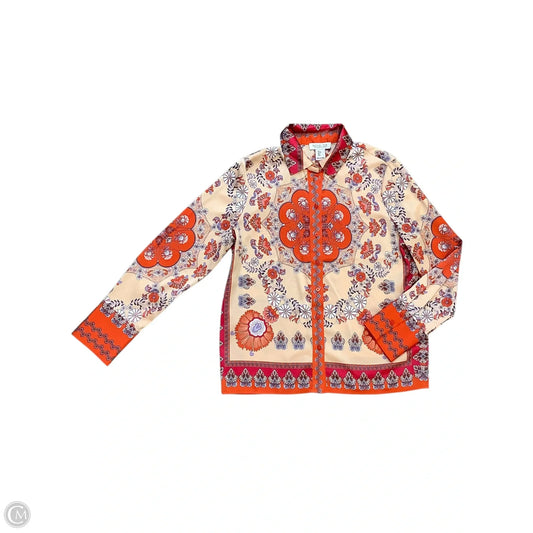 Blouse Long Sleeve By Rachel Zoe In Orange & Pink, Size: S