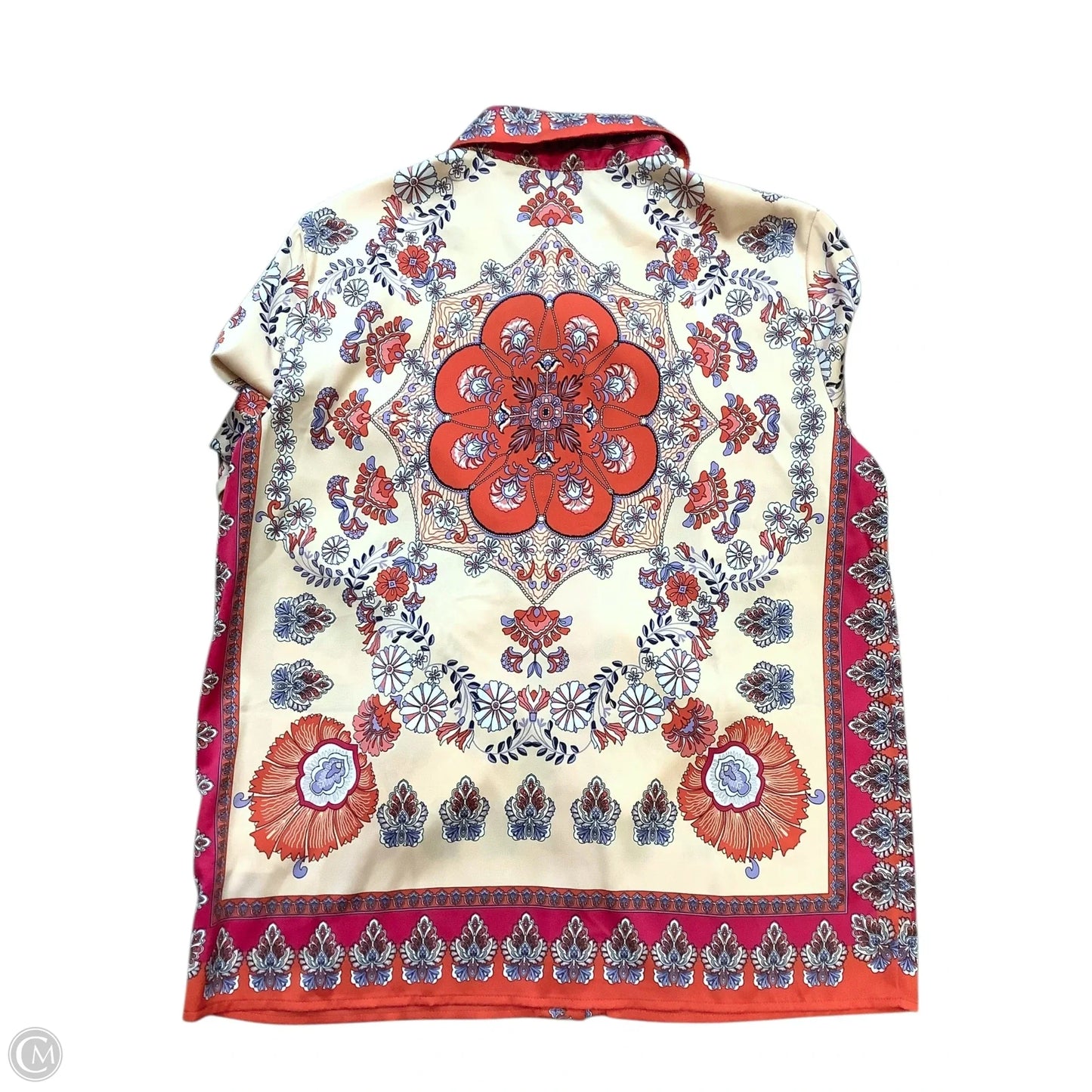 Blouse Long Sleeve By Rachel Zoe In Orange & Pink, Size: S