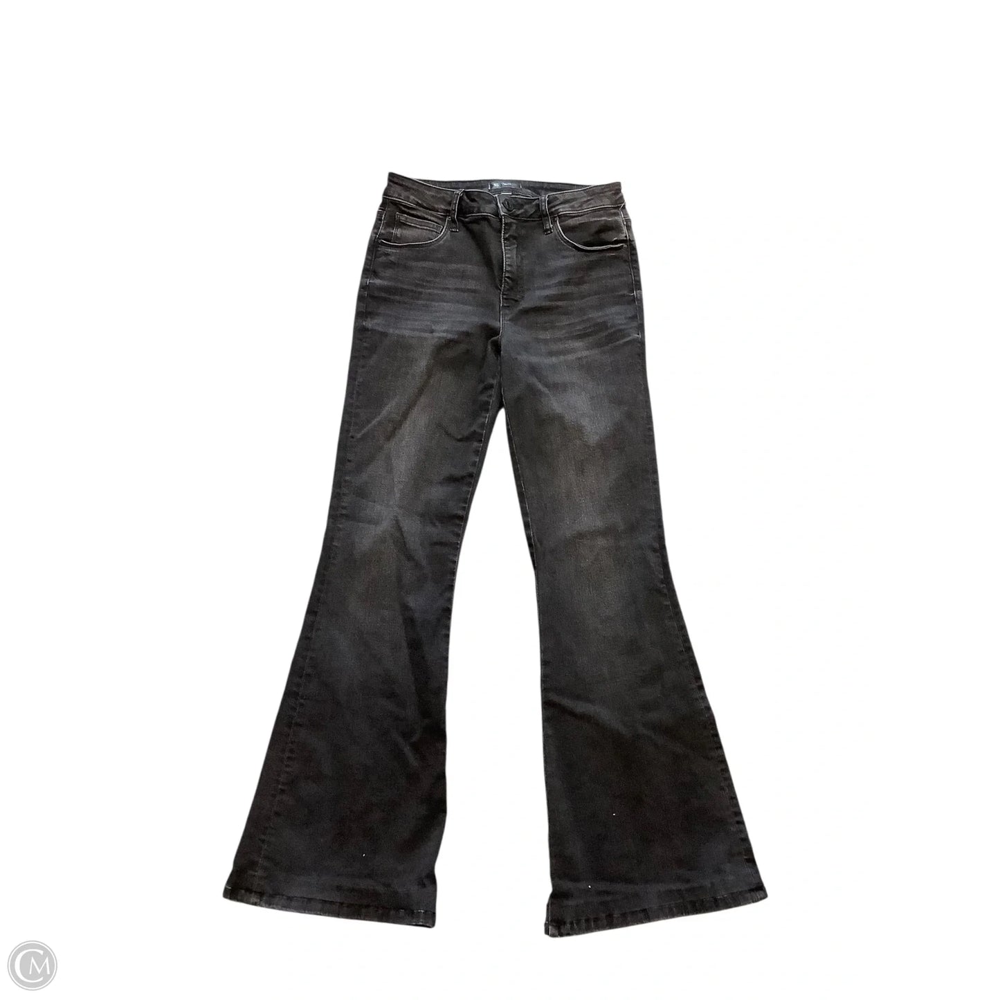 Jeans Flared By Kut In Black Denim, Size: 4