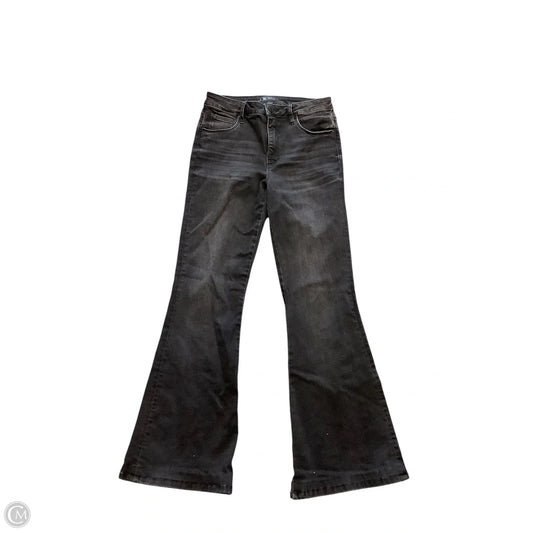 Jeans Flared By Kut In Black Denim, Size: 4