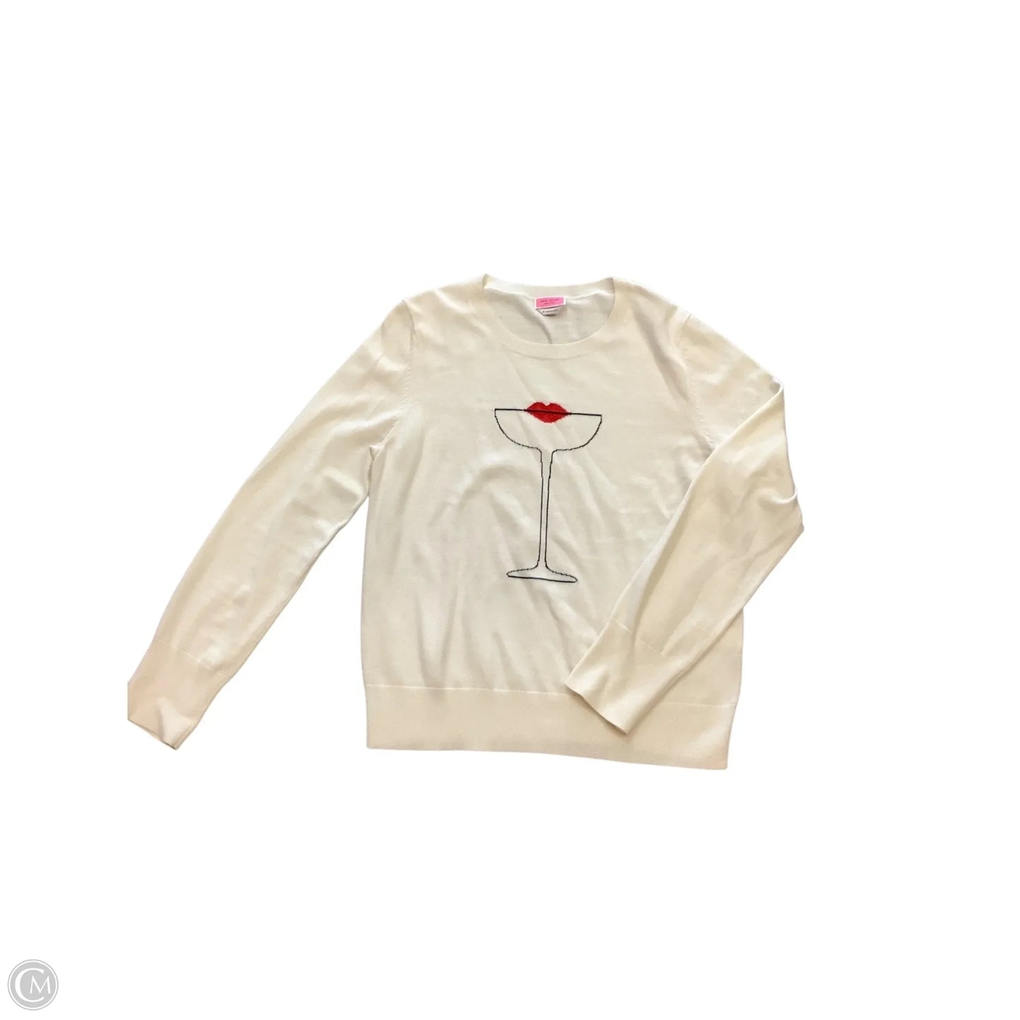 Sweater Designer By Kate Spade In White, Size: Xl