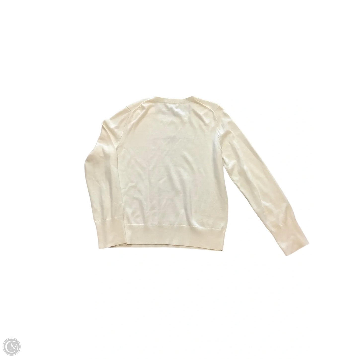 Sweater Designer By Kate Spade In White, Size: Xl