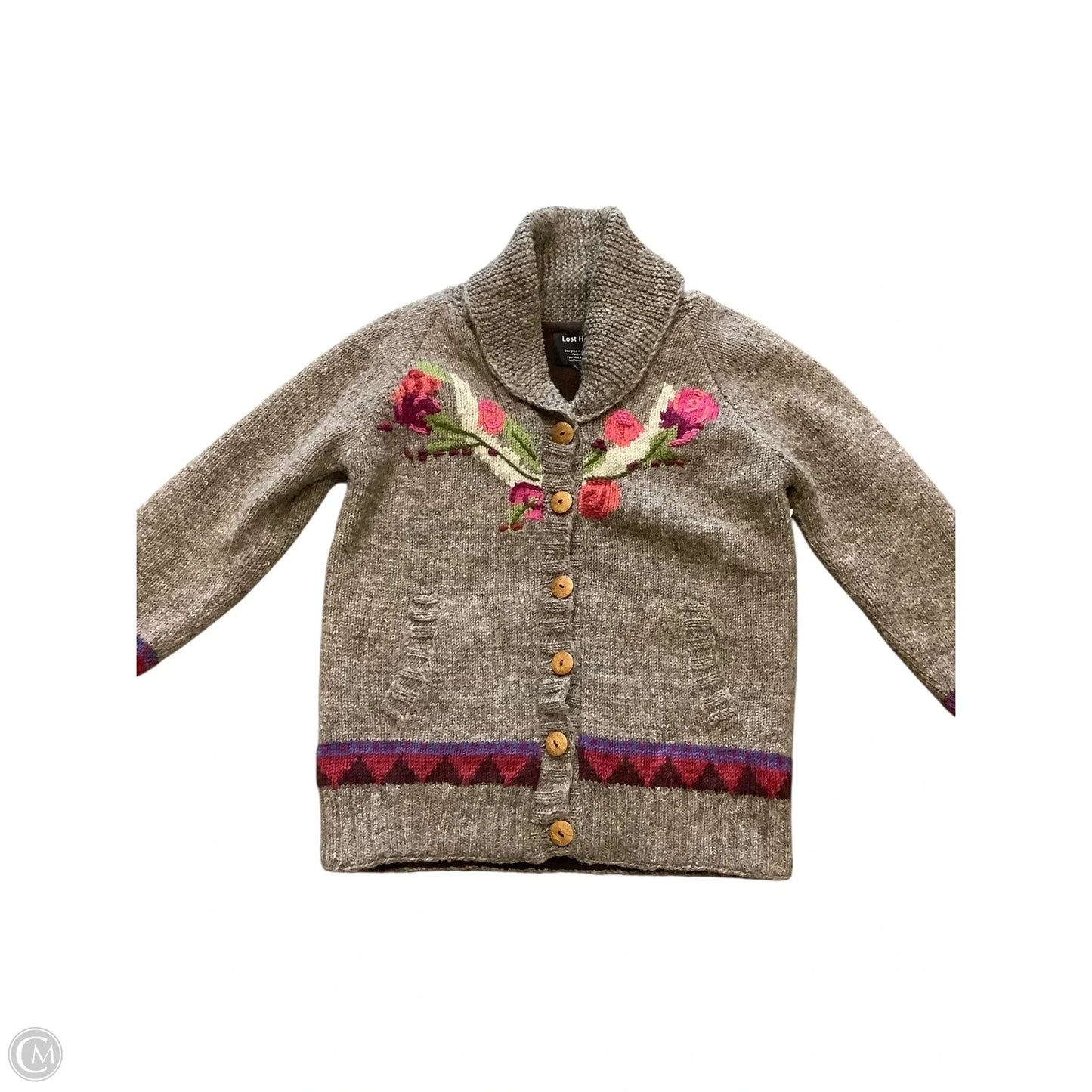 Sweater Cardigan By Cma In Tan, Size: Xs