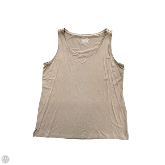 Top Sleeveless By Chicos In Taupe, Size: M