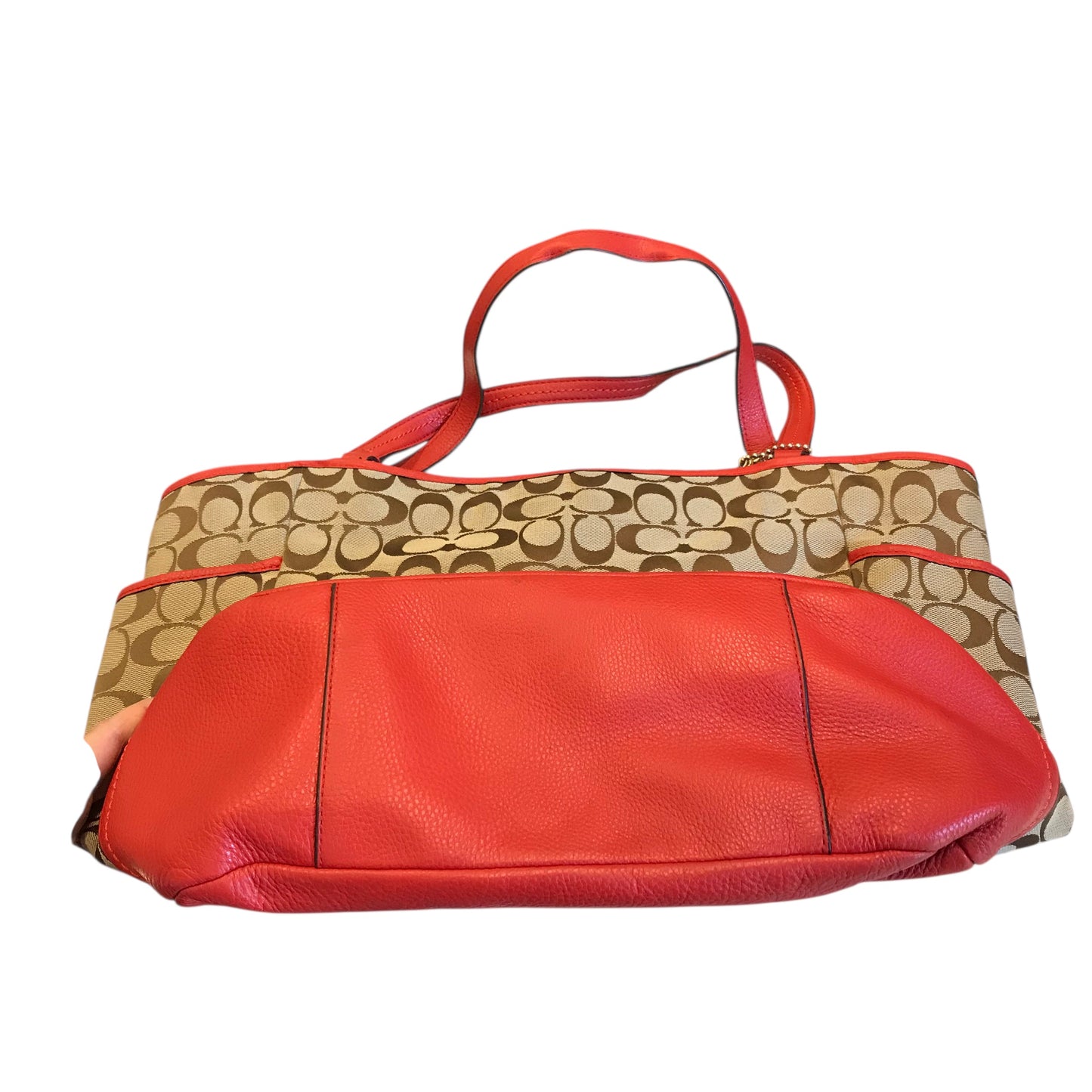 Handbag Designer By Coach In Tan, Size:Large