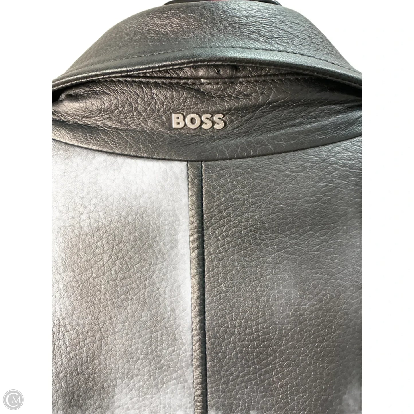 Jacket Moto Leather By Hugo Boss In Black, Size: M