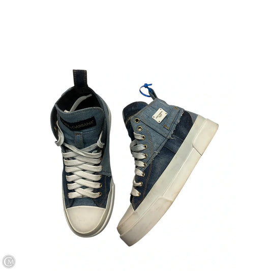 Shoes Luxury Designer By Dolce And Gabbana In Blue, Size: 9