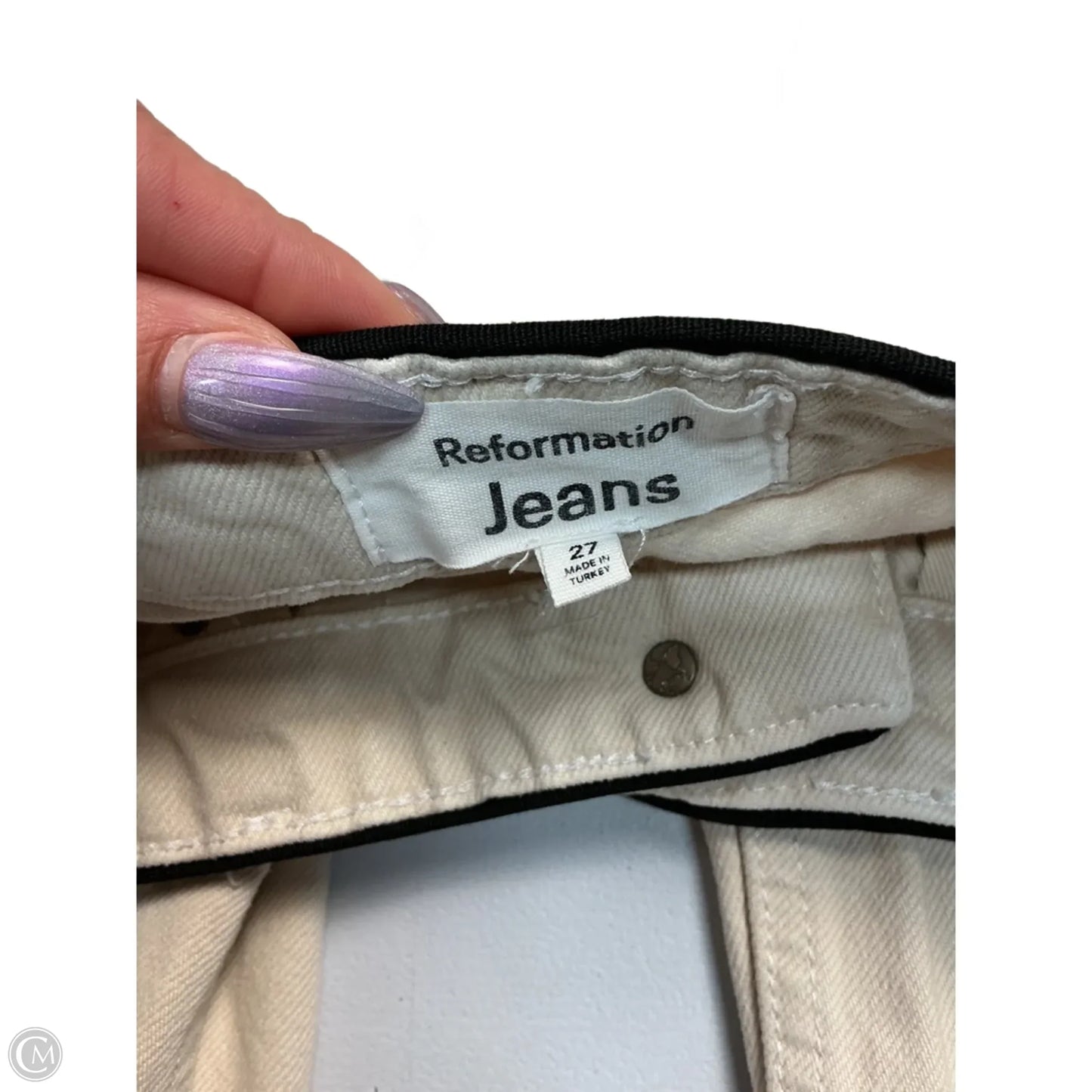 Jeans Boot Cut By Reformation In Cream, Size: 4