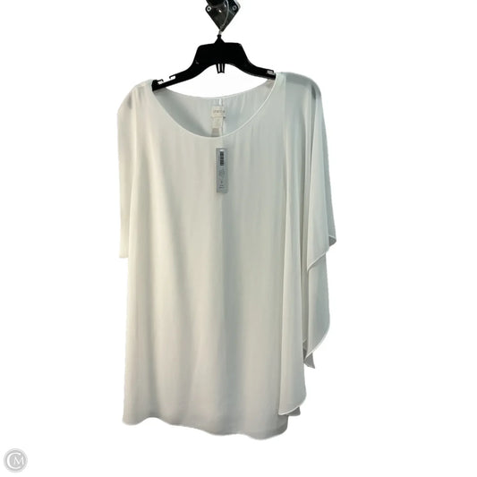 Top Short Sleeve By Chicos In White, Size: L