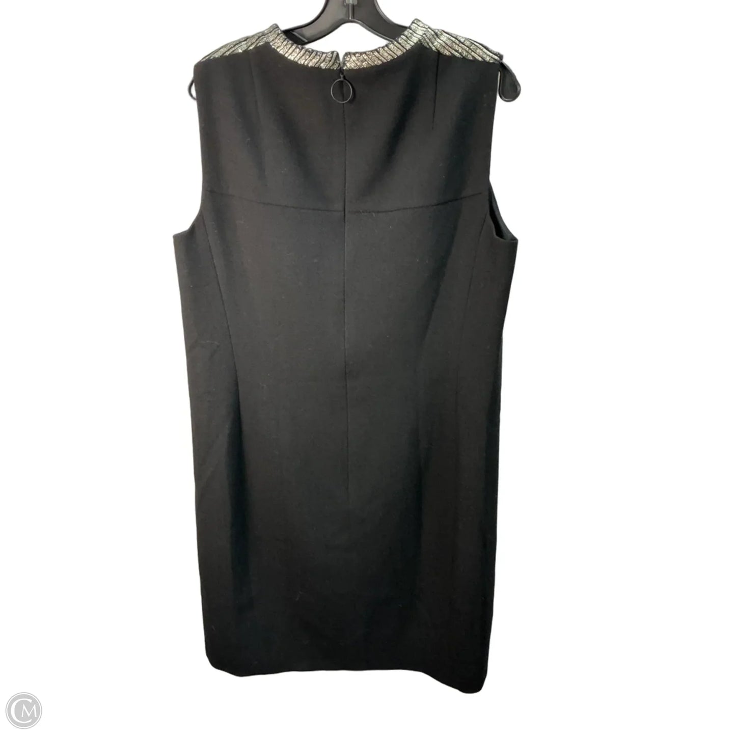 Dress Party Midi By Akris In Black & Gold, Size: L