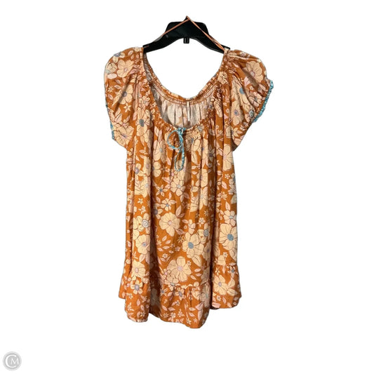 Tunic Sleeveless By Free People In Orange, Size: M