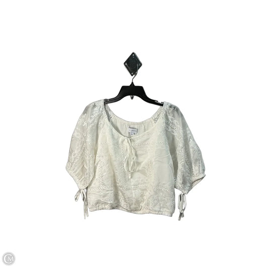 Top Short Sleeve By Nordstrom In White, Size: M