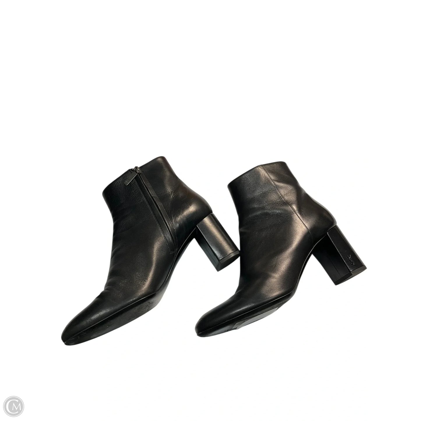 Boots Luxury Designer By Yves Saint Laurent In Black, Size: 10