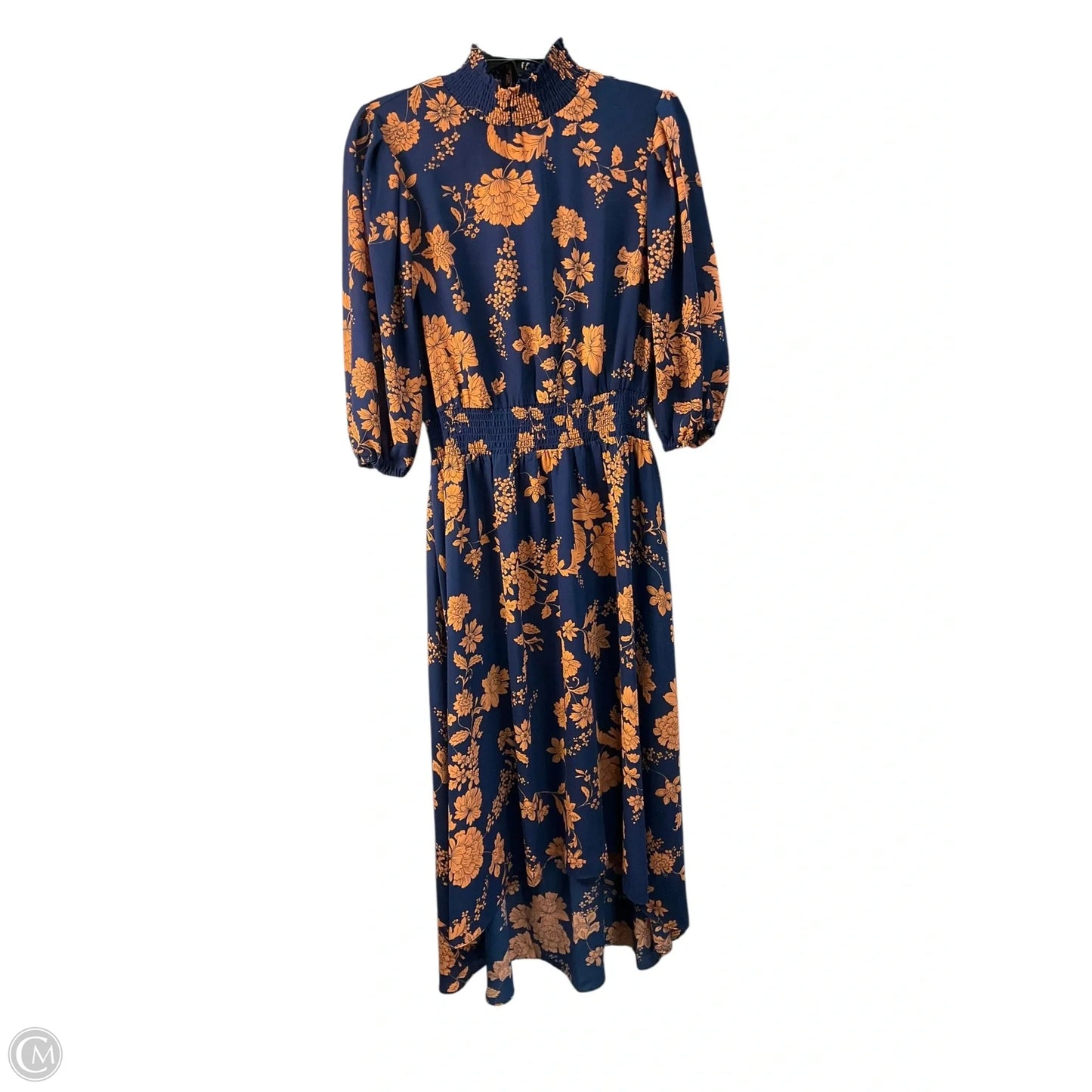 Dress Casual Midi By Nanette By Nanette Lepore In Blue & Orange, Size: S