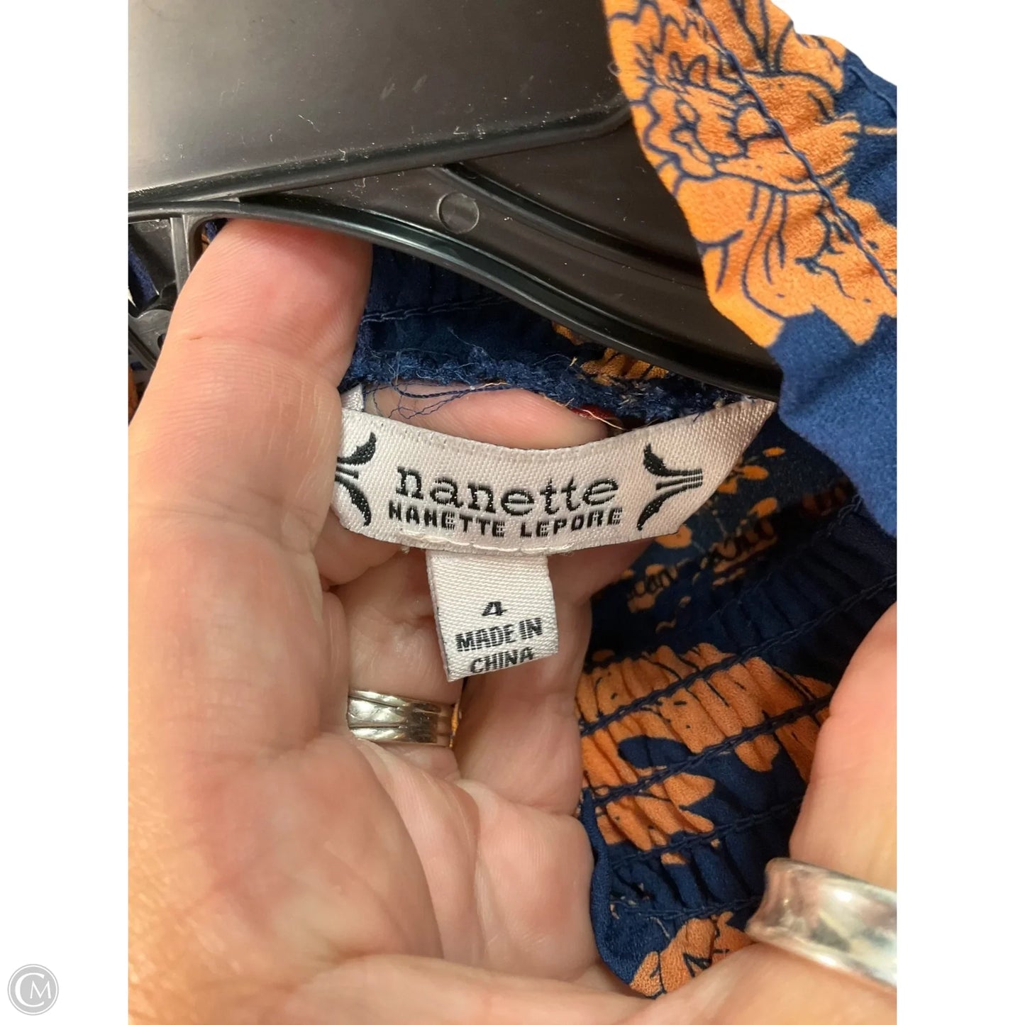 Dress Casual Midi By Nanette By Nanette Lepore In Blue & Orange, Size: S