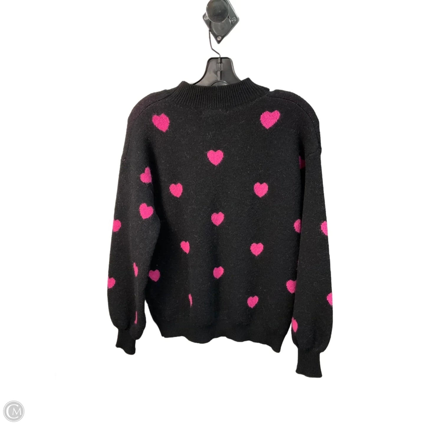 Sweater By Miss Sparkling In Black & Pink, Size: S