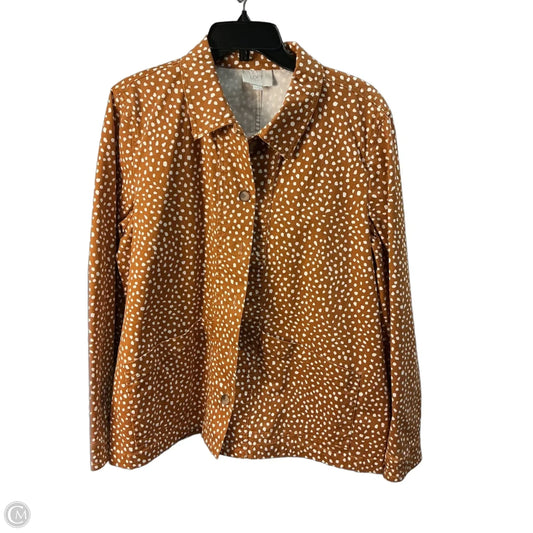 Jacket Denim By Loft In Orange, Size: L