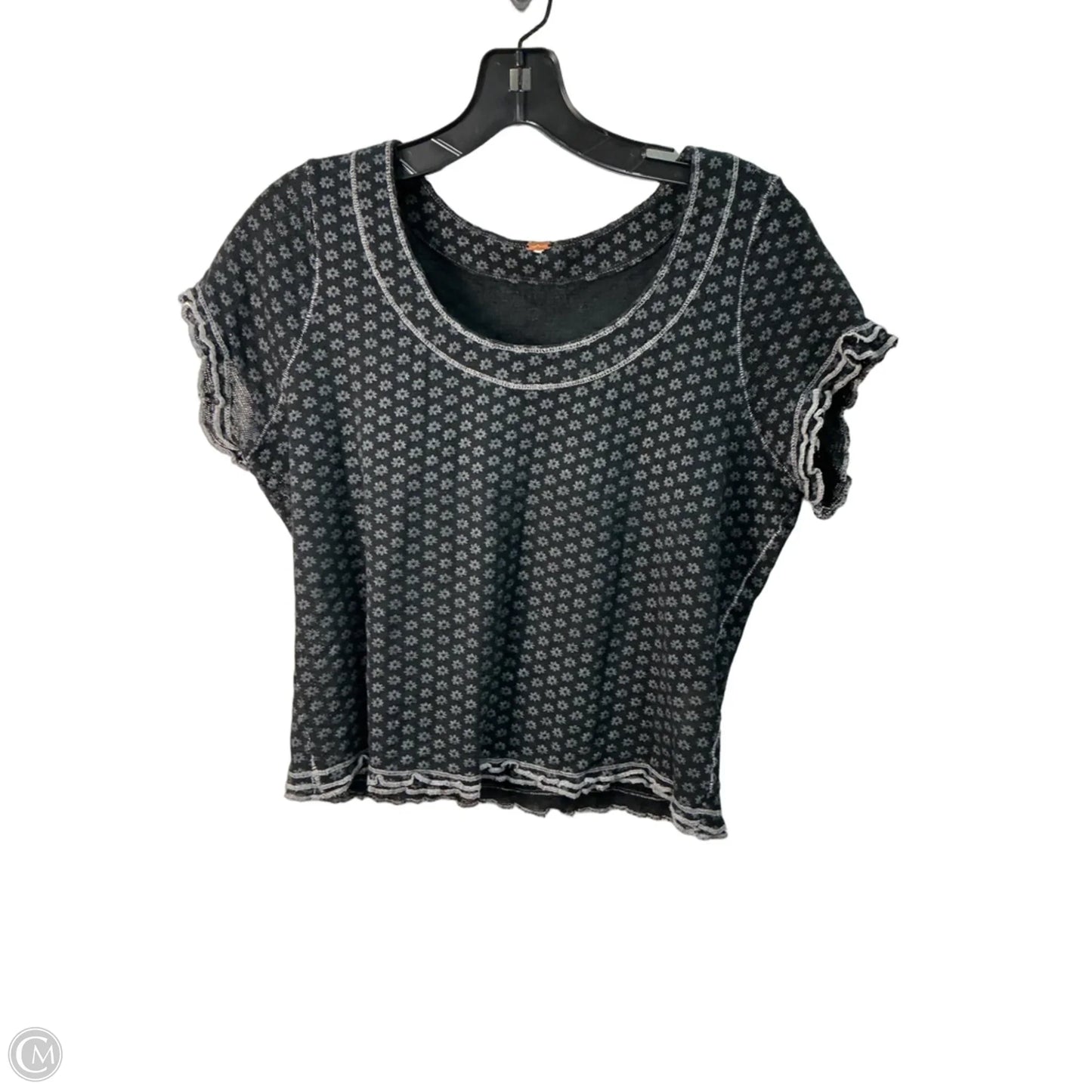 Top Short Sleeve By Free People In Black, Size: M