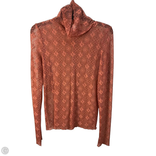 Top Long Sleeve By Free People In Orange, Size: M