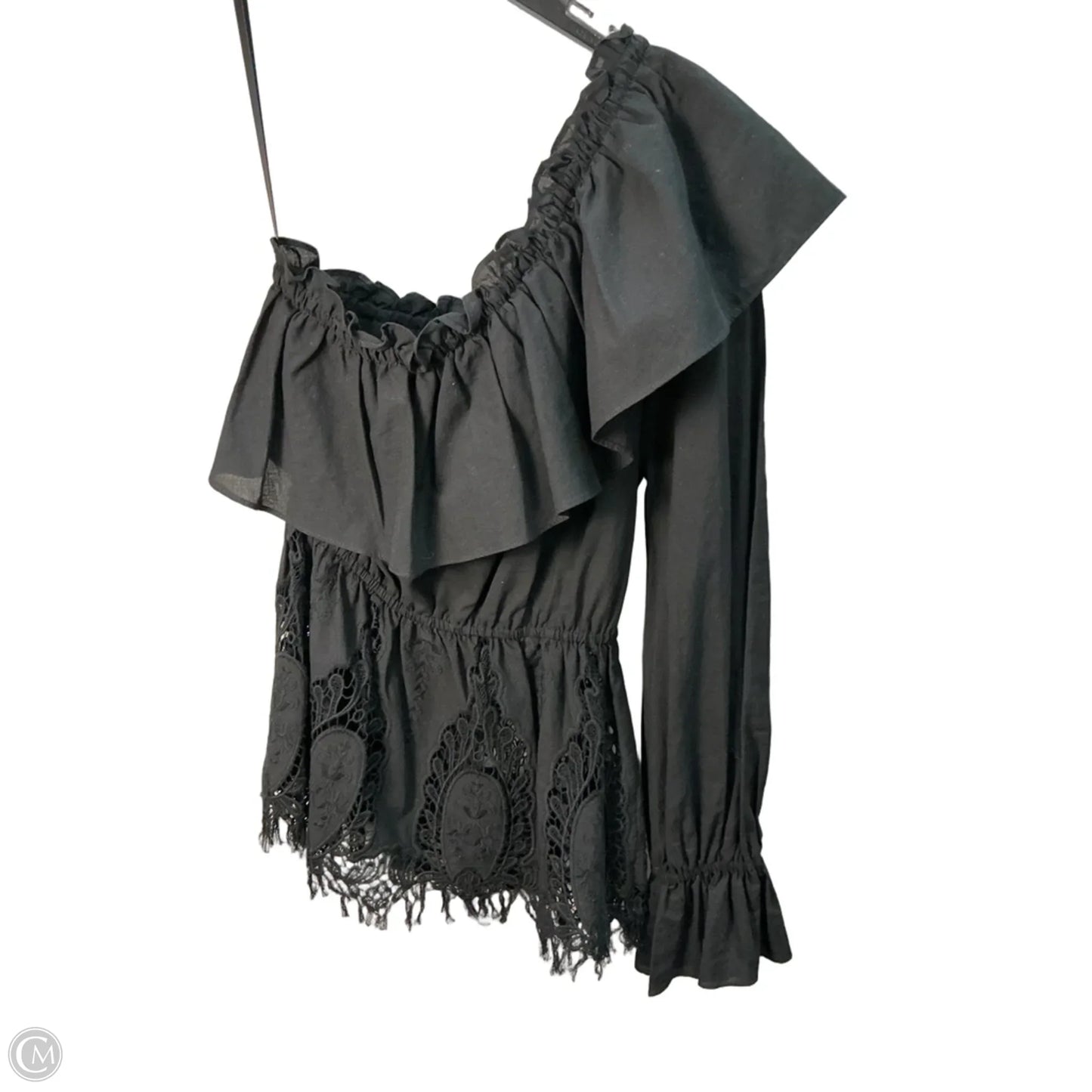 Top Long Sleeve By Bcbgmaxazria In Black, Size: Xs