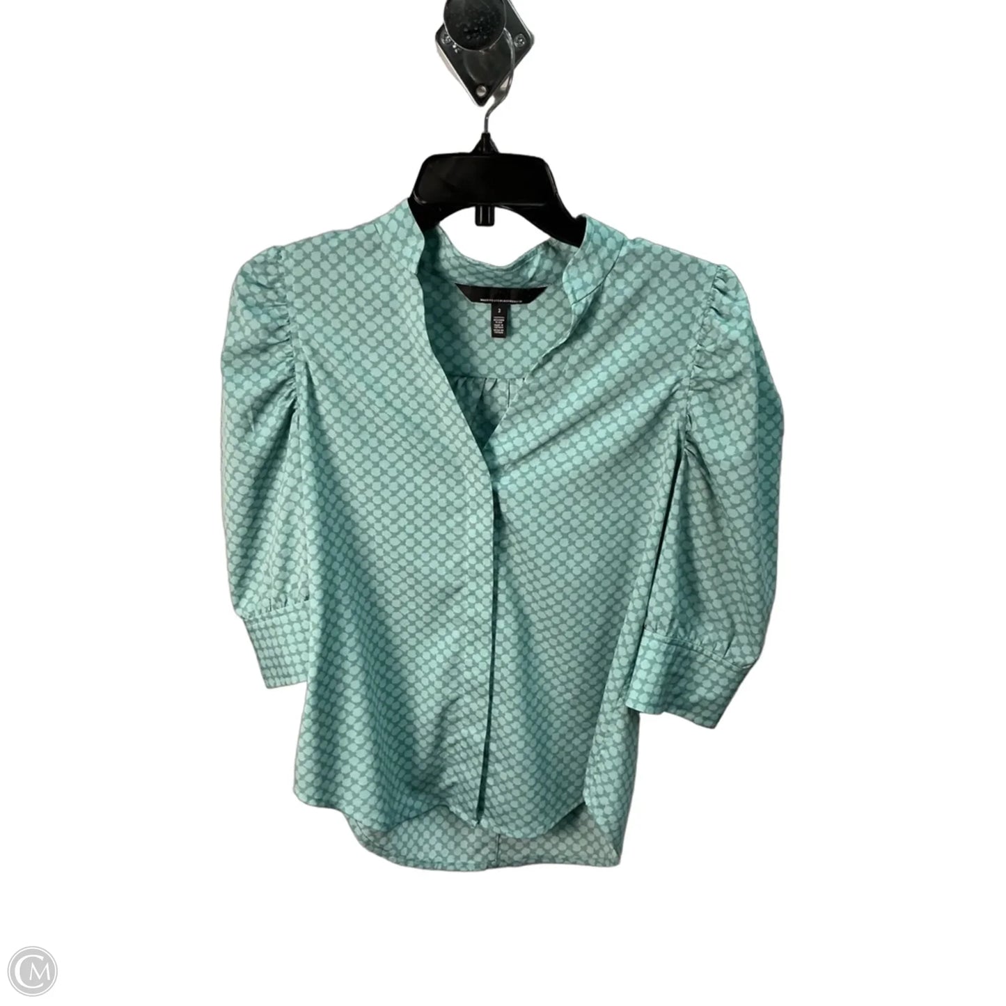 Top Short Sleeve By White House Black Market In Green, Size: Xs
