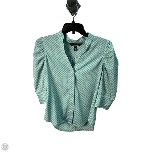 Top Short Sleeve By White House Black Market In Green, Size: Xs