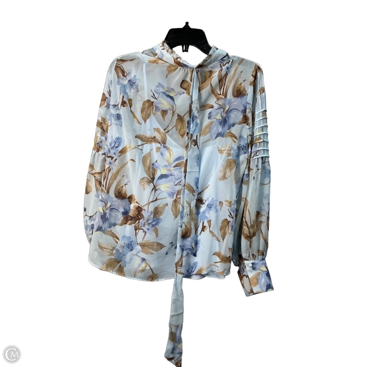 Top Long Sleeve By White House Black Market In Blue, Size: M
