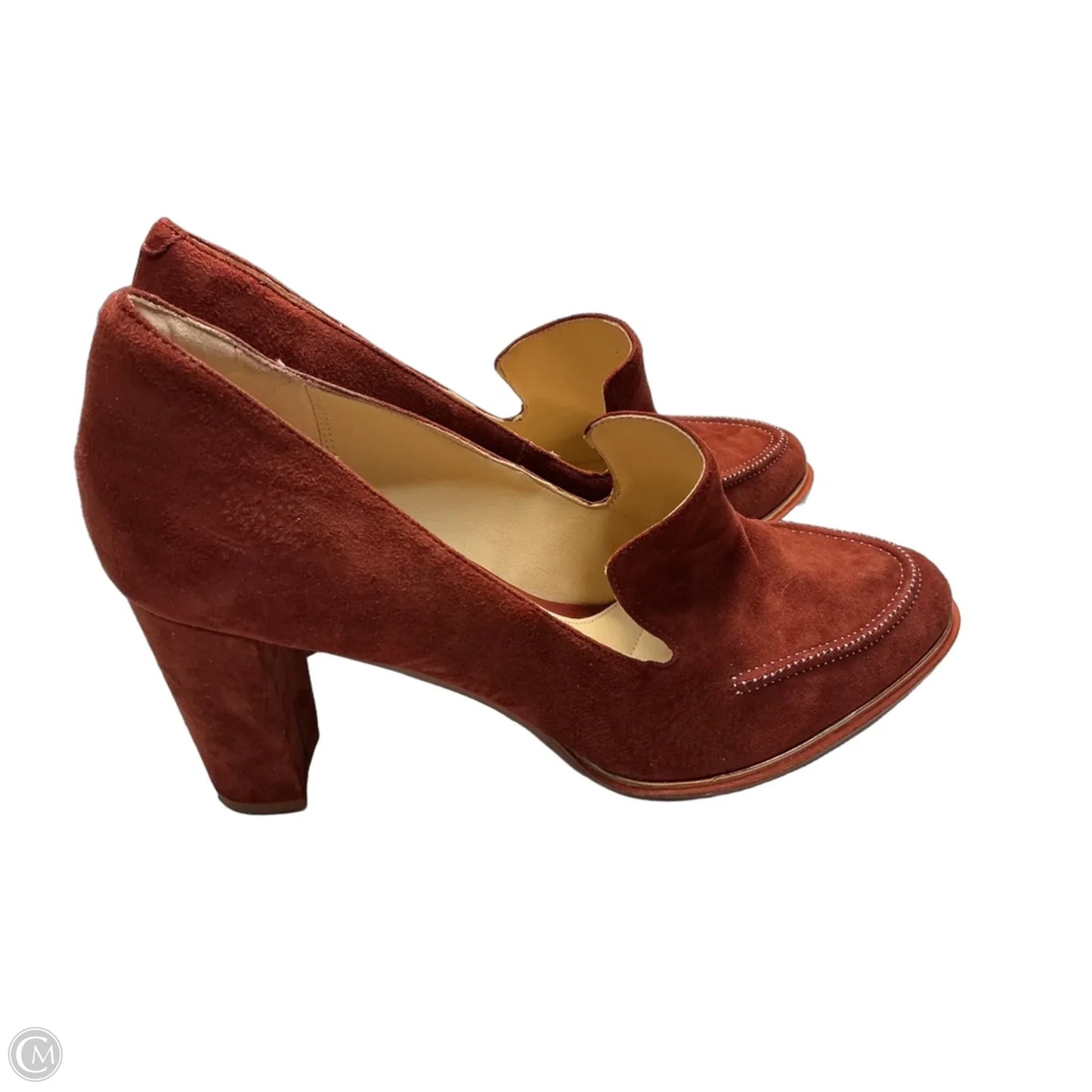 Shoes Heels Block By Clarks In Orange, Size: 9.5