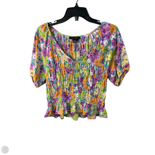 Top Short Sleeve By Sanctuary In Floral Print, Size: S