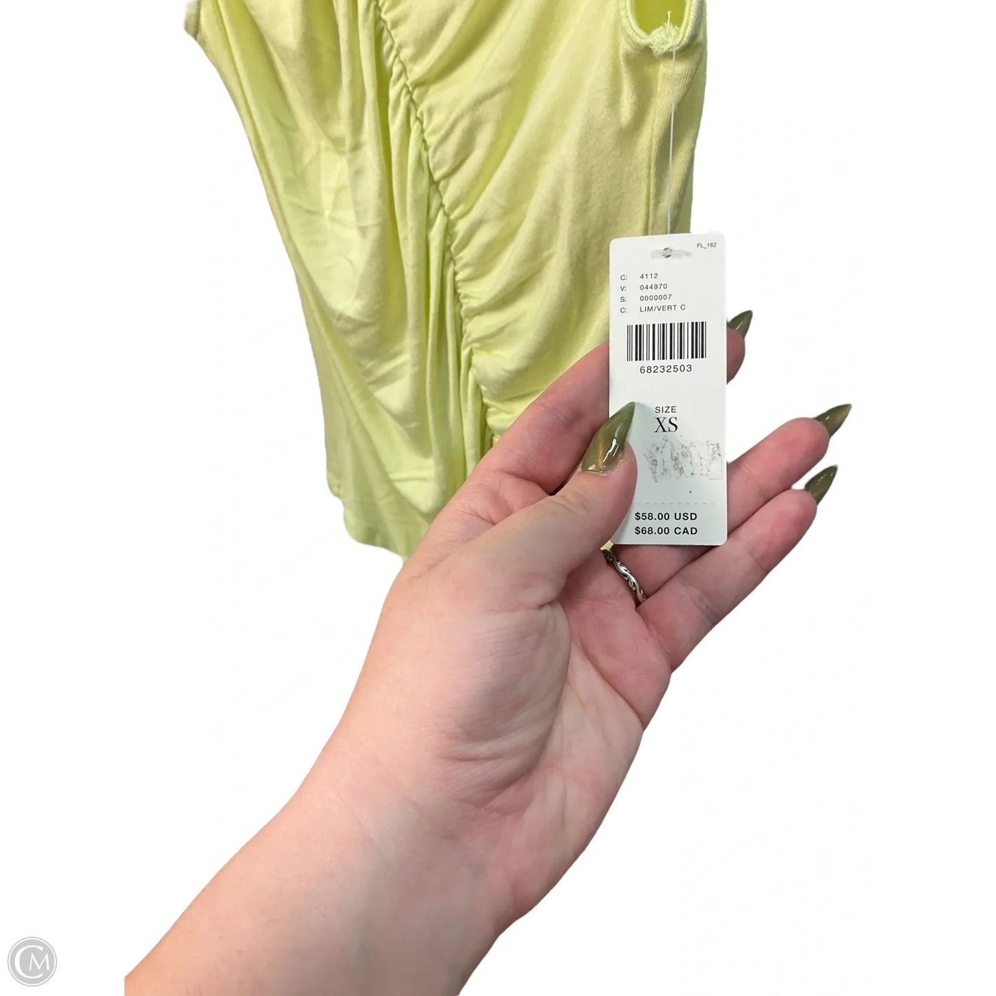 Top Sleeveless By Anthropologie In Yellow, Size: Xs