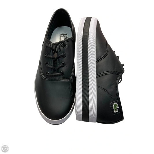Shoes Sneakers By Lacoste In Black, Size: 6