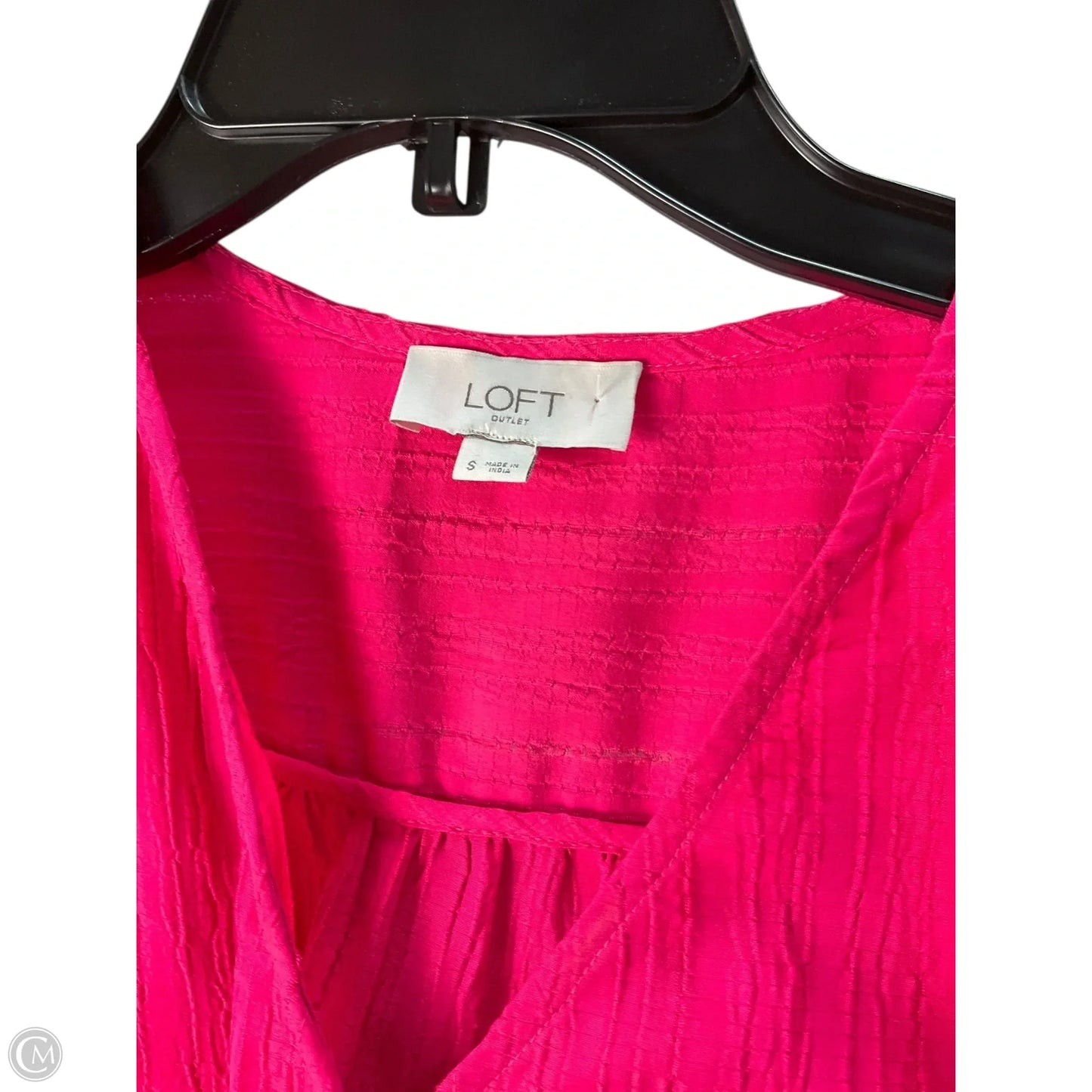 Top Short Sleeve By Loft In Pink, Size: S