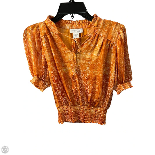 Top Short Sleeve By Rachel Zoe In Orange, Size: Xs