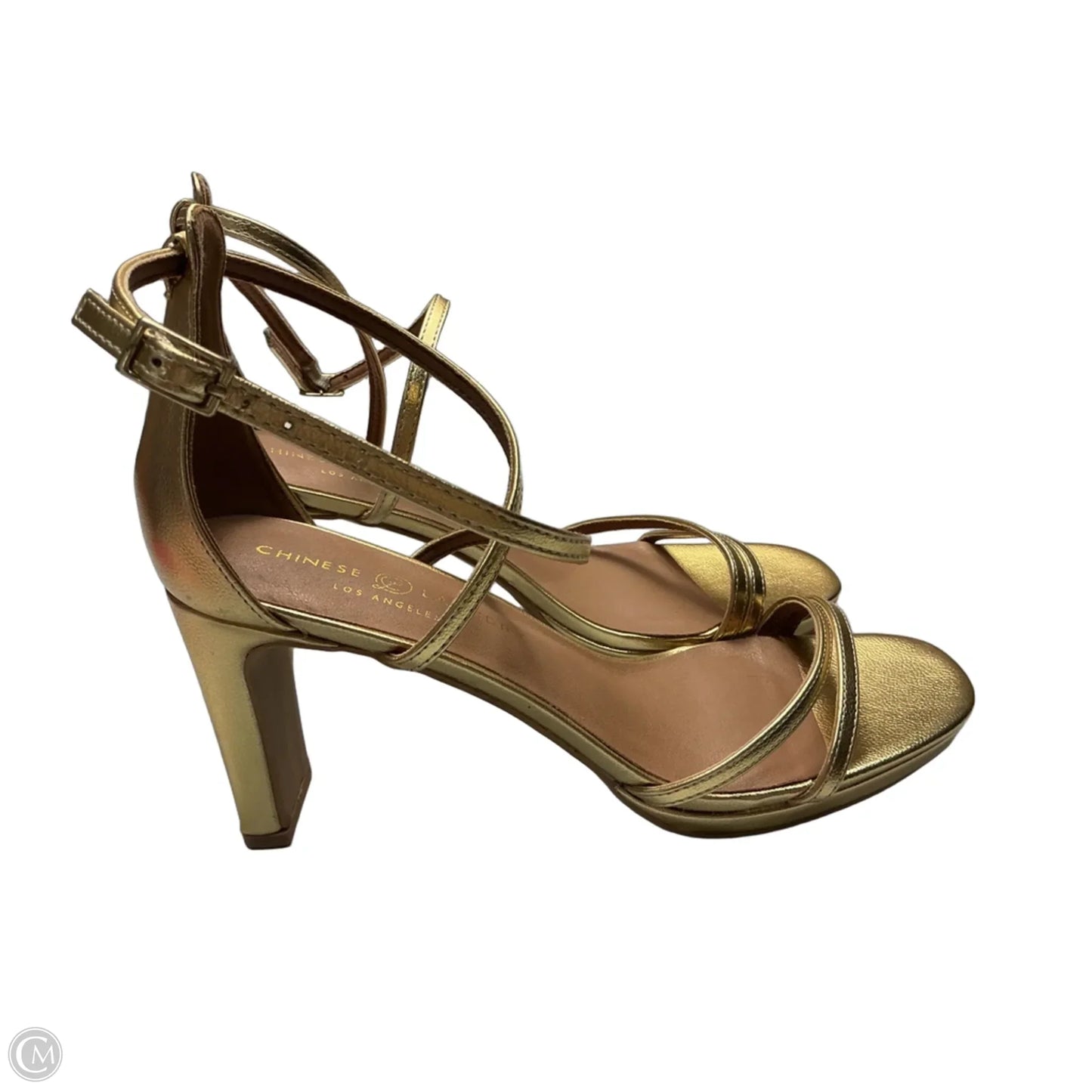 Shoes Heels Block By Chinese Laundry In Gold, Size: 9.5