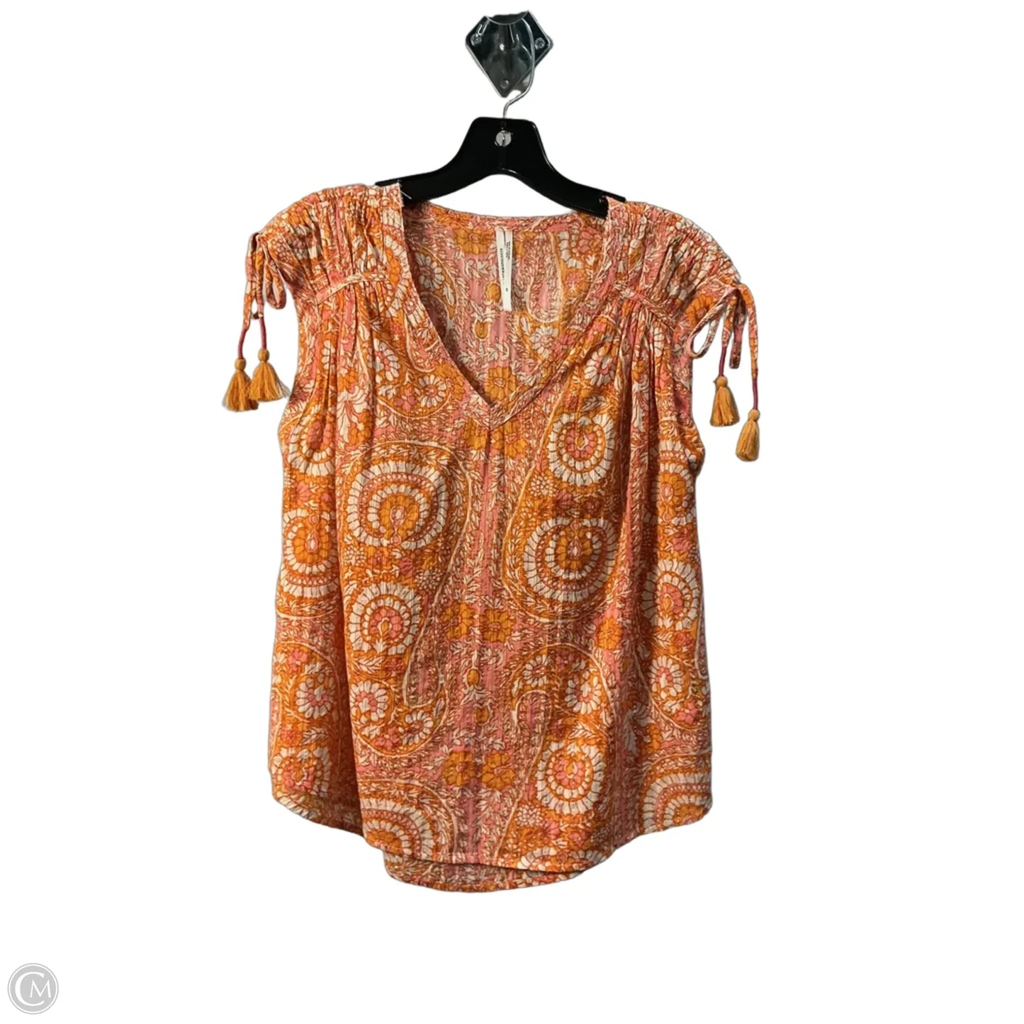 Top Sleeveless By Anthropologie In Orange, Size: Xs