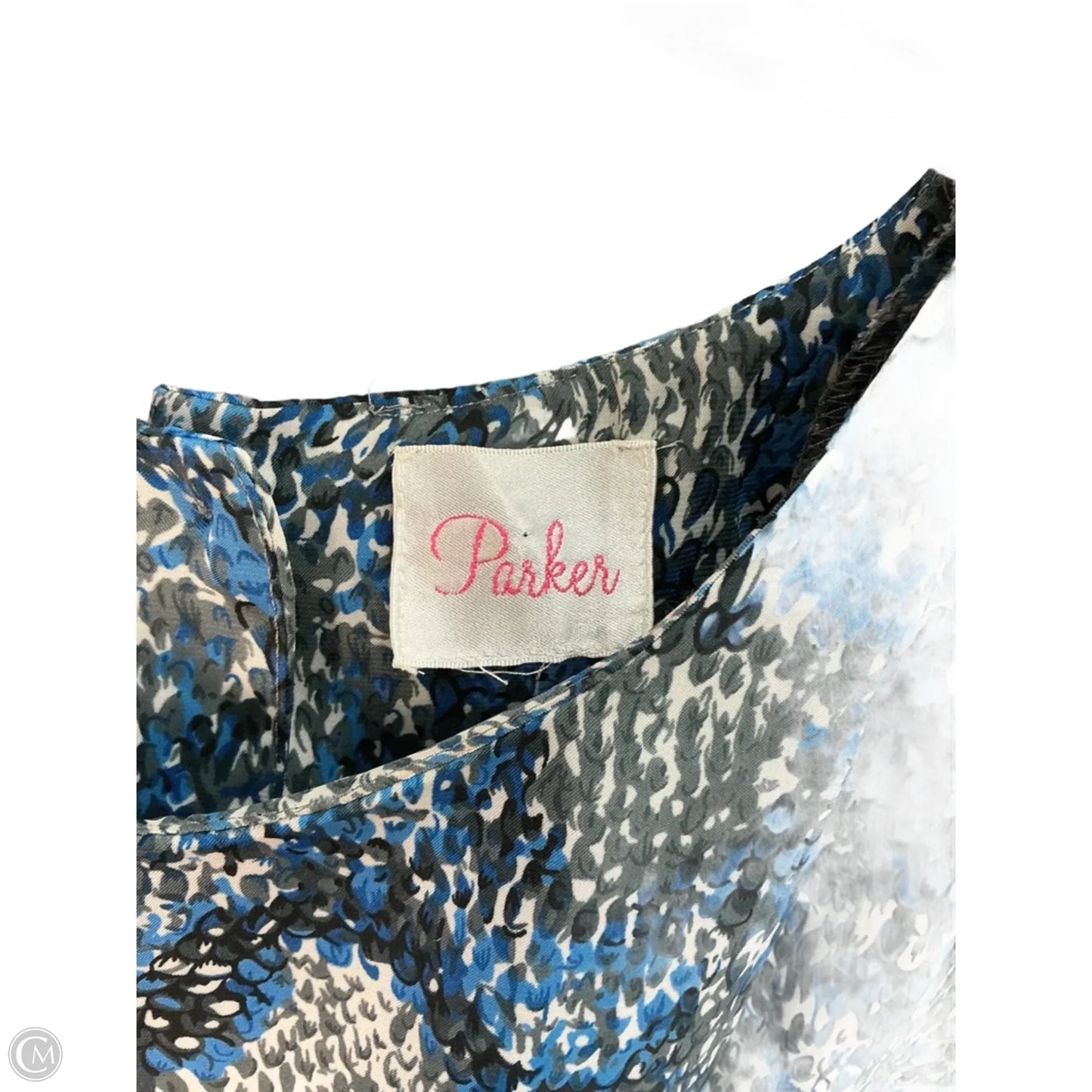 Top 3/4 Sleeve By Parker In Blue & Cream, Size: S