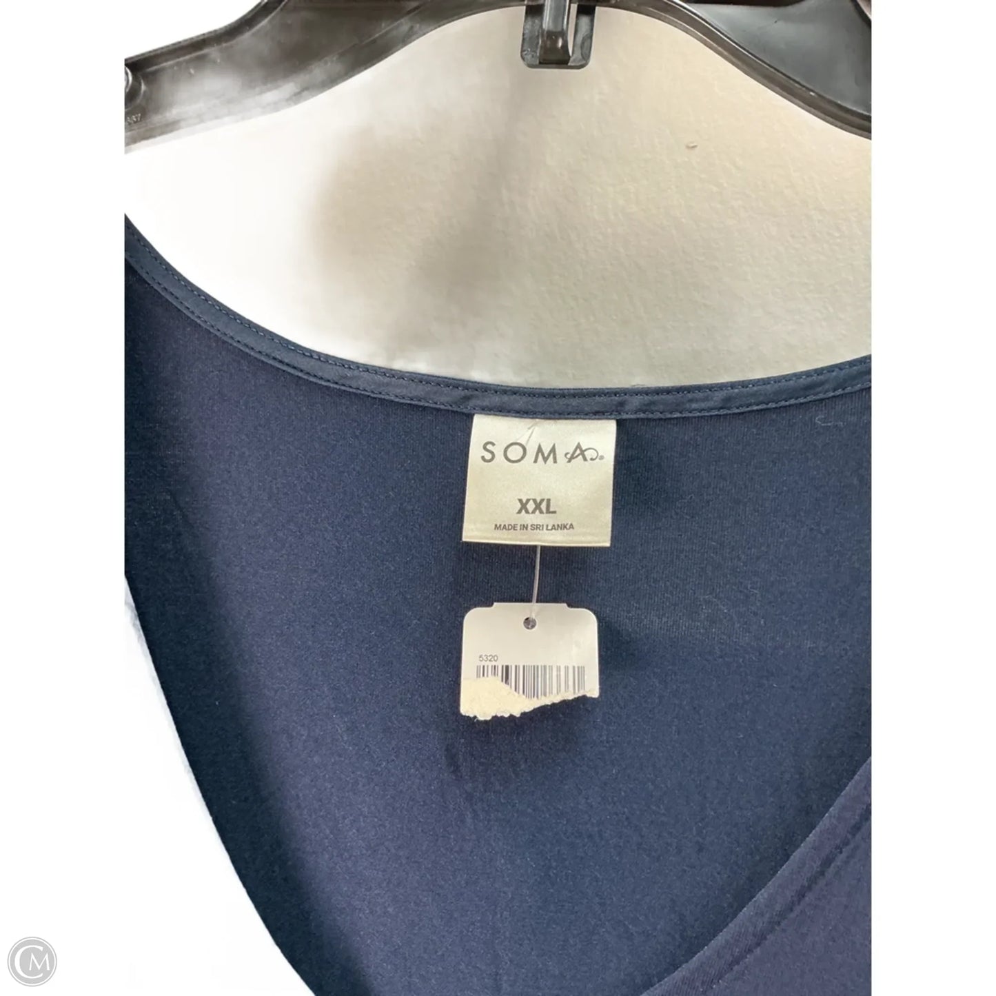 Top Short Sleeve By Soma In Blue, Size: 22
