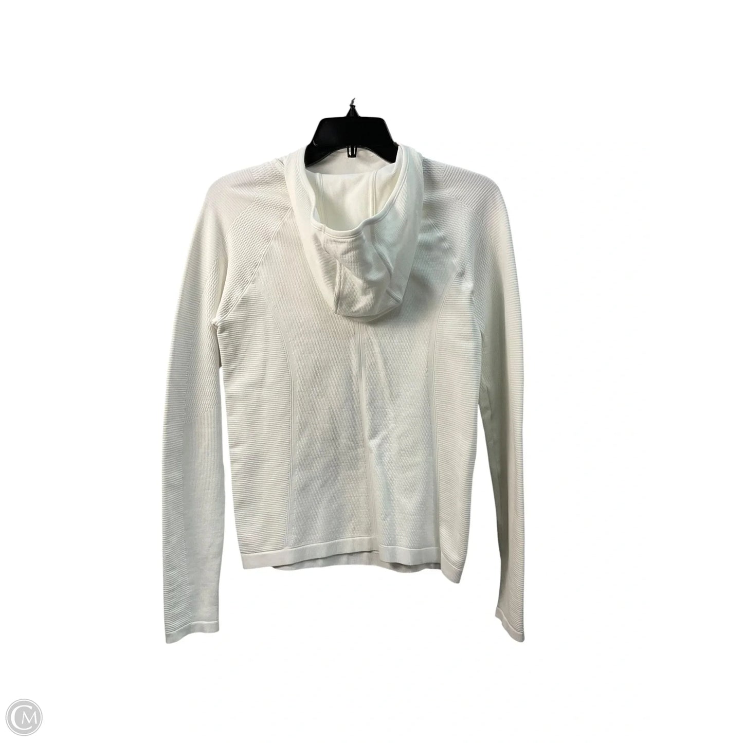 Athletic Top Long Sleeve Hoodie By Athleta In White, Size: M