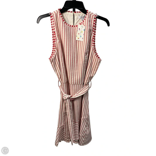 Dress Casual Midi By Lucy Paris In Striped Pattern, Size: L